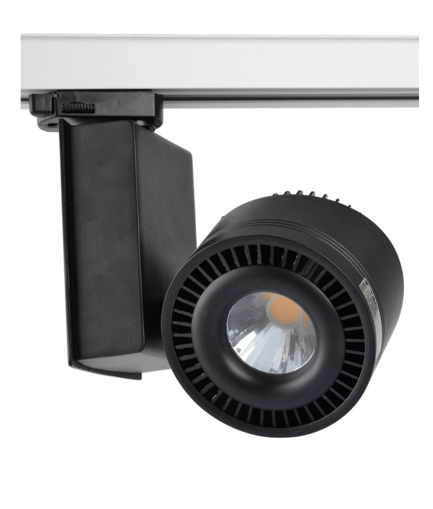 LED Τριφασικό Φωτιστικό Ράγας 33W V-TAC Μαύρο Περιστρεφόμενο Φυσικό Λευκό 4000K - 1234