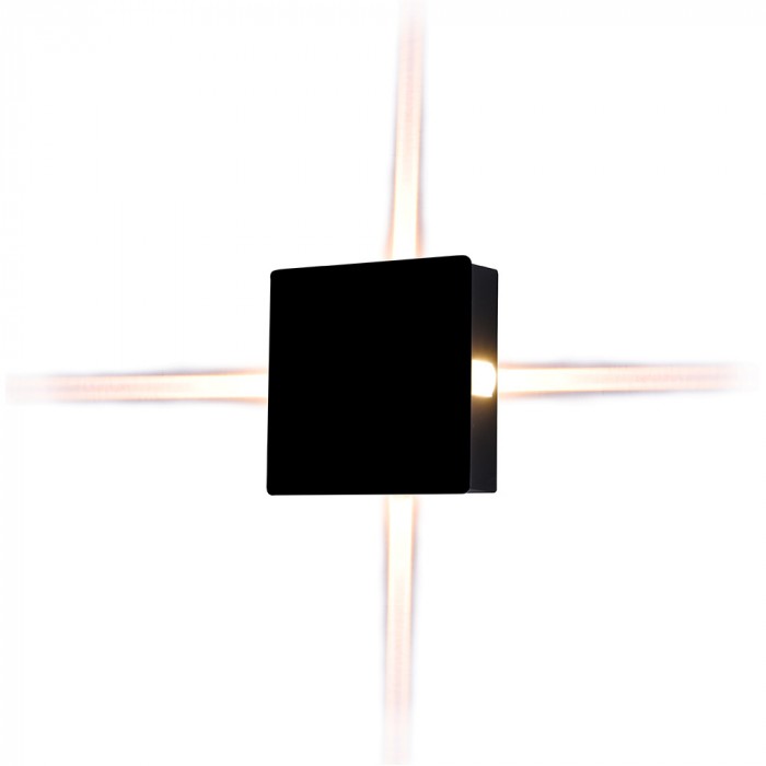 LED Φωτιστικό Τοίχου 4W V-TAC Μαύρο Τετράγωνο Αδιάβροχο IP65 SMD Θερμό Λευκό 3000Κ - 8211