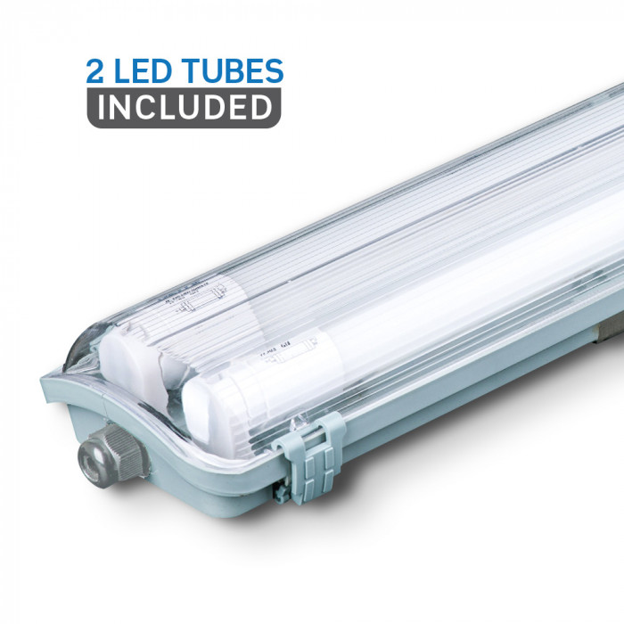 LED Φωτιστικό Τύπου Φθορίου 2x22W V-TAC 150cm Αδιάβροχο IP65 Ψυχρό Λευκό 6400K - 6400