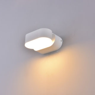 LED Φωτιστικό Τοίχου Περιστρεφόμενο 6W V-TAC Λευκό Αδιάβροχο IP65 SMD Θερμό Λευκό 3000Κ - 8286