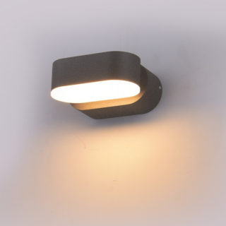 LED Φωτιστικό Τοίχου Περιστρεφόμενο 6W V-TAC Γκρι Αδιάβροχο IP65 SMD Θερμό Λευκό 3000Κ - 8290
