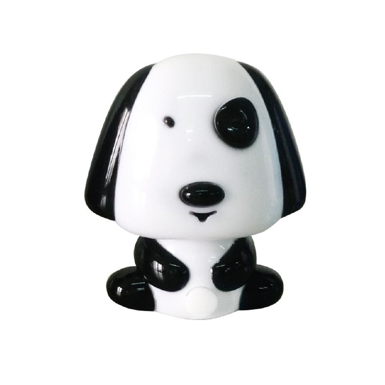 LED Λαμπάκι Νυκτός Σκυλάκι 0.4W Πλαστικό Μαύρο Ψυχρό Λευκό 6000K ACA - 82204LEDBK