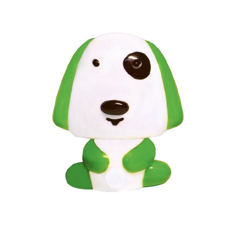 LED Λαμπάκι Νυκτός Σκυλάκι 0.4W Πλαστικό Πράσινο Ψυχρό Λευκό 6000K ACA - 82204LEDGN